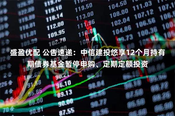 盛盈优配 公告速递：中信建投悠享12个月持有期债券基金暂停申购、定期定额投资