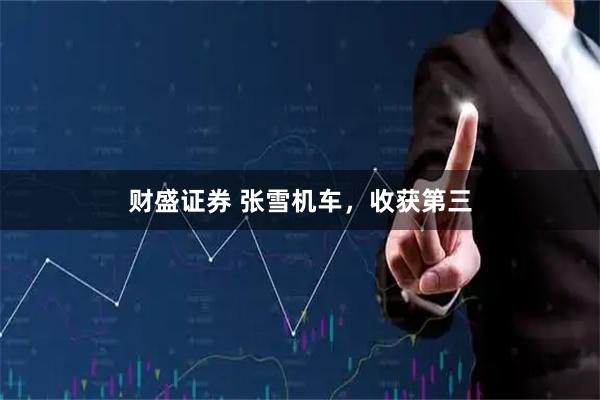 财盛证券 张雪机车，收获第三